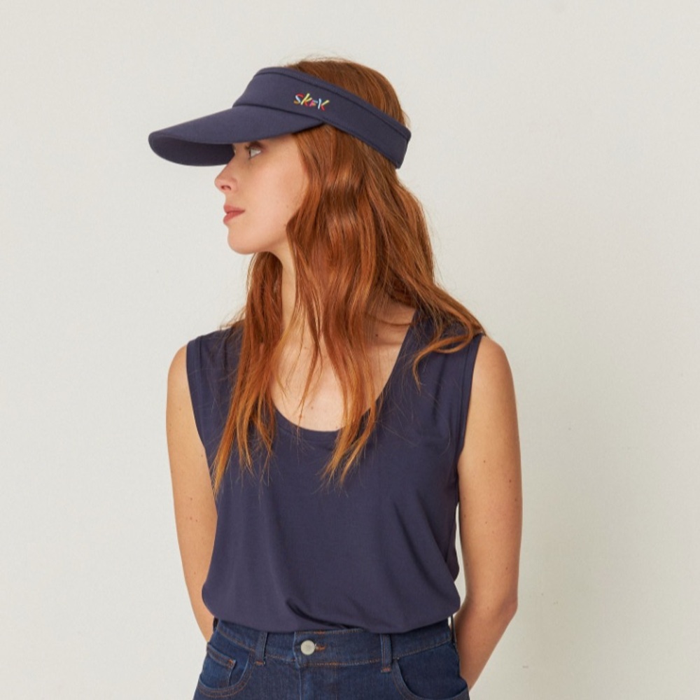 SKFK Aiea Blue Sun Visor NWT Embroidered Logo Adjustable